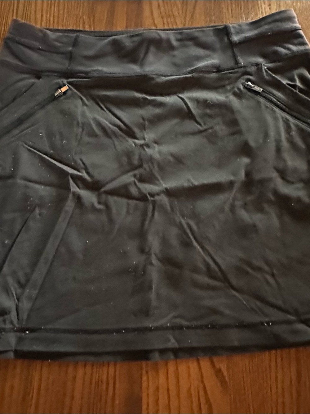 Lucy Black/Charcoal Women's Active Mini Skirt with Zipper Pockets